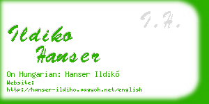 ildiko hanser business card